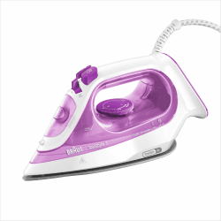 Braun TexStyle 3 SI 3030 PU Dampfbügeleisen - Bügeleisen mit FreeGlide 3D Bügelsohle, Selbstreinigungs Funktion, 2300 Watt, Dampfstoß 140g/min, 270 ml Wassertank, Violett 2300 W Violett