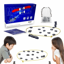 FLYGRRIV Magnetspiel,Tragbares Magnetisches Schachspiel,Puzzle Checkers Spiel-Reisen Schach Magnetisch,Magnet Schach Tischspiele,Anwendbar auf Partyspiele mit der Familie