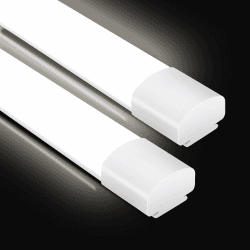 2er LED Feuchtraumleuchte 60CM, Deckenleuchte LED Röhre 20W 2200LM,IP65 LED Kellerleuchte,Wasserfest Feuchtraumlampe Wannenleuchte für Keller Werkstatt Garage Küche Bad Büro,Neutralweiß,4000K Weiß-2 Pcs 60CM