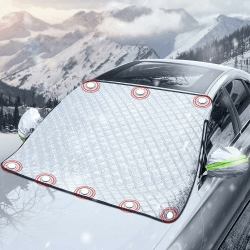 BNGXR Frontscheibenabdeckung Auto 186*120cm, Scheibenabdeckung Magnet Faltbare, Ultra-Dick Frontscheibenabdeckung Auto, Auto Windschutzscheibe Abdeckung Gegen UV-Strahlung, Sonne, EIS, Frost, Schnee