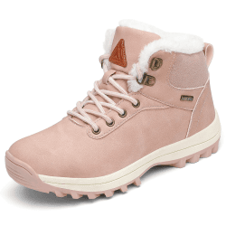 PASTAZA Warme Winterschuhe Herren Damen Winterstiefel Outdoor Winterboots Gefüttert Schneestiefel 38 EU Rosa