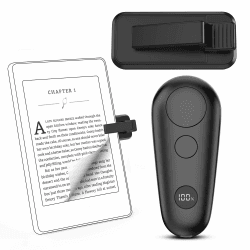 RF Fernbedienung Seitenwenden zum Lesen für Kindle Paperwhite Oasis Scribe,Kobo, Page Turner für Phone, iOS Android Tablets, Fernbedienung Phone, Kamera Videoaufzeichnung (Schwarz)