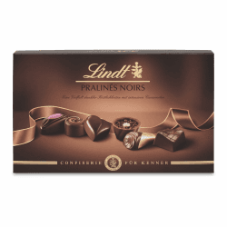 Lindt Schokolade - Pralinen Für Kenner Noirs | 200 g | Pralinés-Schachtel mit 20 Pralinen aus exquisiter dunkler Schokolade in 6 köstlichen Sorten | Pralinengeschenk | Schokoladengeschenk Dunkel 200 g