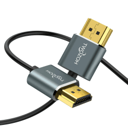 Twozoh Ultradünnes HDMI zu HDMI Kabel 5M,Hyper Slim HDMI 2.0 Kabel,Extrem Flexibles 4K HDMI Kabel,unterstützt 3D/4K@60Hz,2160P,1080P 5M Slim HDMI 1 Stück