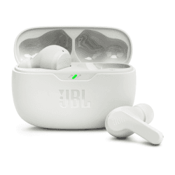 JBL Wave Beam – Kabellose In-Ear Ohrhörer mit IP54 und IPX2 Wasserdichtigkeit – Freisprechfunktion und 32 Stunden Akkulaufzeit – In Weiß Single