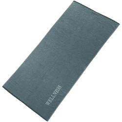 aqua-textil Wellness Saunatuch 80 x 200 cm Uni grau Baumwolle Frottee Sauna Handtuch Strandtuch 80x200 cm Grau Uni