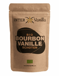 InterVanilla BIO Bourbon Vanilleschoten, 10 Stück Vanille Schoten 12-13 cm in Premium Qualität aus Madagaskar zum Backen, Kochen und Süßspeisen. Vanilla Pods