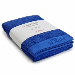 s.Oliver Duschtuch 70x140 cm - 100% Baumwolle, 600 g/m², weich & saugstark, Badetuch blau 1x Duschtuch Blau