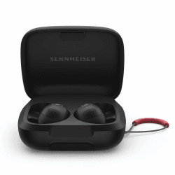 Sennheiser Momentum Sport-Ohrhörer mit Fitness-Tracking für Herzfrequenz und Körpertemperatur – kristallklarer Klang mit adaptiver ANC-Funktion, sichere Passform, 24 Stunden Akkulaufzeit – Schwarz