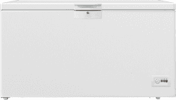Beko HSM37540 b300 Gefriertruhe groß, 360 l Nutzvolumen, MinFrost, Temperaturalarm, 4 Gefriergutkörbe, abschließbar, 36 db(A), Weiß 360 l Energieklasse E Nachfolger