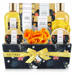 Spa Luxetique Geschenke für Frauen - Geschenk Set 12pcs Tahiti Insel Bad Geschenk-Set mit ätherischem Öl, Weihnachtsgeschenke,Damen Geschenke,Geburtstagsgeschenke für Sie Geschenke,Weihnachtsgeschenke