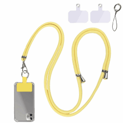 FFTANXS Handykette universal,Handyband zum umhängen,Handykette,Handykette universal zum umhängen,1.5m Handy umhängeband,Verstellbar abnehmbar universal handykette,Für alle standard handyhüllen (Gelb) Huangse