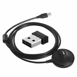 CooSpo ANT+ USB Stick Dongle Empfänger Adapter mit 6.56Ft Verlängerungskabel für Zwift Fahrradtrainer, Kompatibel mit BKOOL/TacX/Cadence Virtual Reality/PerfPRO Studio/Rouvy/TrainerRoad ANT+ Stick mit Verlängerungskabel