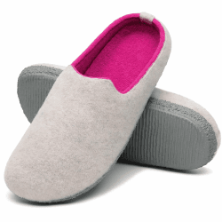 Mishansha Filz Hausschuhe Winter Bequem Filzpantoffeln für Damen Herren Gr.36-48 38 EU Off Weiß