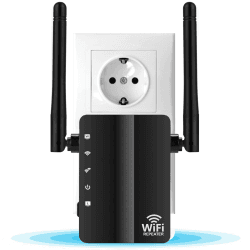 WLAN Verstärker Repeater(Single-Band 300 Mbit/s 2.4GHz, LAN Ethernet-Port, WPS,Internet Verstärker kompatibel zu Allen WLAN Geräten)
