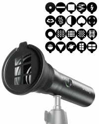 SMALLRIG RF10C RGB-LED-Taschenlampe für Fotografie, 7500mAh Gemustertes Umgebungslicht aus Aluminiumlegierung, 4-farbiges Fülllicht mit 20 Gemusterten Lichtfiltern, für Fotos, Inhaltserstellung - 4634