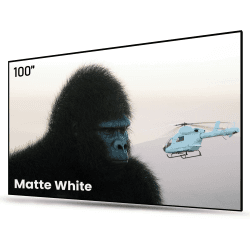AWOL VISION 100 Zoll Fester Projektorbildschirm mit dünnem Rahmen for Heimkinoprojektion Unterstützung 4K/8K, HDR & Aktiv 3D 16:9 Format, Leinwand Beamer für Heimkino und Büropräsentationen MW-100''