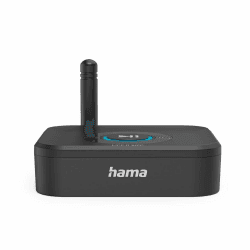 Hama Bluetooth Adapter für Stereoanlage und Lautsprecher (Bluetooth Empfänger Aux-Anschluss mit 3,5 mm Klinke, Strom USB-A – USB-C, microSD-Slot, Autopairing für Zwei Handys/Tablets etc.)