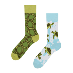 Dedoles Socken Unisex Damen Herren & Kinder Baumwolle viele lustige Designs Fussball Fahrrad Pferde Pflanzen Feuerwehr Geschenk links rechts verschieden 39-42 Meeresschildkröten