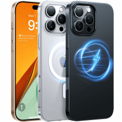 TORRAS Ultra Dünn für iPhone 16 Pro Hülle für MagSafe [Nr. 1 Magnetkraft] Handyhülle iPhone 16 Pro Stoßfest Kratzfest & Samtiger Griff Slim Hülle iPhone 16 Pro Case mit Kamera-Ständer Schwarz Schwarz iPhone 16 Pro
