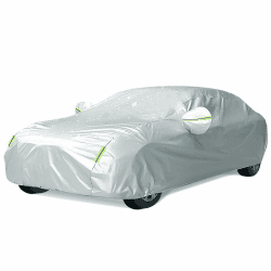 BEXITA Auto Abdeckplane wasserdichte Autoabdeckung mit Baumwollfutter Autoplane für Regen Sonne Staub Schutz Autoabdeckung Vollgarage Limousine; Größe S: Max450cm Größe S Vollgarage Limousine
