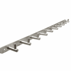 Stahlia Hakenleiste Kleiderhaken EDELSTAHL gebürstet Garderobenleiste Garderobenhaken mit 1/4/6/8/10 Haken Wandhaken Wandgarderobe, Länge wählbar: 10 Haken(L: 770mm) Modell:JULIA 10 Haken(Länge 770 mm) Model: *2* Julia