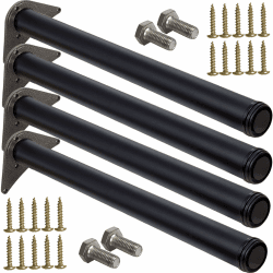 Stahlia 4 x Tischfuß Ø60 mm SCHWARZ MATT Tischbeine Möbelfuß |Höhe 870 mm|höhenverstellbar + 30 mm|inkl. Befestigungsmaterial |Tischfuss Verstellfuß Möbel Fuß Füße | Höhe:870 mm Schwarz Matt 4-er Set