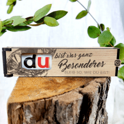 Du bist etwas ganz Besonderes, bleib so wie Du bist - Schokoriegel Geschenkbox inkl. Duplo - Geschenk Freundin, Für Ehemann, Weihnachten Kleinigkeiten, Geburtstagsgeschenk