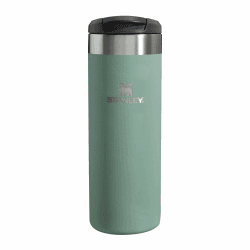 Stanley Aerolight Transit Thermobecher 0.47L - Hält 6 Stunden Heiß - Spülmaschinenfest - Kaffeebecher To Go Auslaufsicher - Kompatibel mit gängigen PKW-Getränkehalterungen - Thermosflasche - Shale 0.47L Shale Metallic