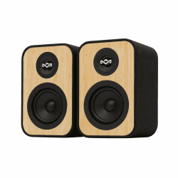 Marley House of Uplift Regallautsprecher – Bluetooth Lautsprecher Stereo Paar mit AUX- und RCA-Kabel, Holzlautsprecher für Plattenspieler, Handy, PC - Bluetooth Stereo Lautsprecher Boxen