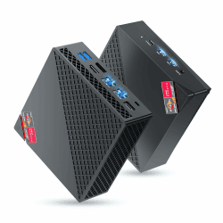 NiPoGi AM06 PRO Mini PC АMD Ryzen 7 5825U(8C/16T, bis zu 4,5 GHz), 32GB(2*16GB) DDR4 512GB M.2 SSD Mini Desktop Computer WiFi 6, RJ45 Dual LAN, 4K Triple Display Micro-PC mit VESA für Schule/Büro/HTPC Ryzen 7 5825U/ 32GB RAM + 512GB ROM