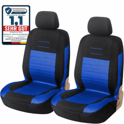 Upgrade4cars Auto-Sitzbezüge Vordersitze Blau Schwarz | Auto-Sitzbezug Set Universal | Auto-Schonbezüge für Fahrersitz & Beifahrer