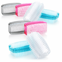 com-four® Handwaschbürste - Nagelbürste - Handbürste - Reinigunsbürste für Hände und Fingernägel 8 Stück - Mix 1