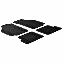 Satz Gummimatten kompatibel mit Lancia Ypsilon 2003-2011 (T Profil 4-teilig + Montage-clips)