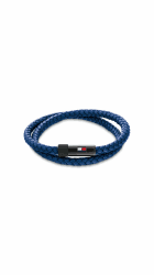Tommy Hilfiger Jewelry Lederarmband für Herren verfügt über einen Magnetverschluss Blue