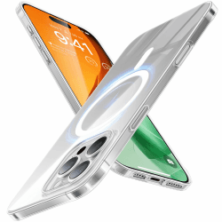 TORRAS Ultra Dünn für iPhone 16 Pro Hülle für MagSafe [Nr. 1 Magnetkraft] Handyhülle iPhone 16 Pro Stoßfest Kratzfest & Samtiger Griff Slim Hülle iPhone 16 Pro Case Transparent Klar iPhone 16 Pro