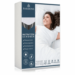 BARBONS Matratzenschoner 80x200 cm - Oeko-TEX Zertifiziert wasserdichte Matratzenauflage Inkontinenzunterlage waschbar Nässeschutz Atmungsaktiv (Poly. 80 x 200 cm) 80x200 (Polyester)