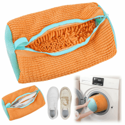 Schuhwaschbeutel Waschmaschine 1 Stück Multi Schutz Schuhbeutel Waschmaschine Wiederverwendbarer Sneaker Waschbeutel Für Alle Schuharten,Schonen Sowohl Schuhe Als Auch Waschmaschine (Orange Farbe) Orange Farbe-1 Stück
