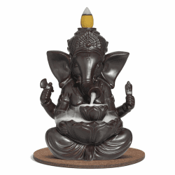 ComSaf Räucherstäbchen Halter, Räucherstäbchenhalter, Räuchergefäß,Rückfluss Räucherkegel Halter, Räucherbrunnen für Yoga, Meditation, Wasserfall, Ganesha Figur, Asiatische Zimmer Deko, Spirual
