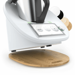 Siegvoll Gleitbrett für Thermomix TM6 TM5 aus edlem Eichenholz, Gleiter müheloses Verschieben Rollbrett, Zubehör für Thermomix TM6 TM5