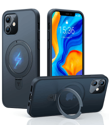 TORRAS Ostand für iPhone 12 Hülle/iPhone 12 Pro Hülle für MagSafe (Nr.1 Magnetkraft, Unsichtbarer Ständer, Militärischer Schutz) Stoßfest Handyhülle iPhone 12 Case Kratzfeste All-in-One Schwarz Schwarz iPhone 12/12 Pro