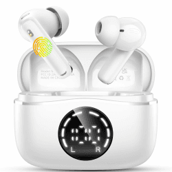Bluetooth Kopfhörer, Kopfhörer Kabellos Bluetooth 5.4 In Ear Kopfhörer mit 4 ENC Noise Cancelling Mikrofon Earbuds, 48H Spielzeit IP7 Wasserdicht Bluetooth Ohrhörer für Yoga/Reisen 2024 Neu Weiß