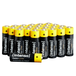 Intenso Energy Ultra AA Mignon LR6 Alkaline Batterien, Gelb-Schwarz, 24er Box AA Mignon 24er Box AA Mignon LR06 Single