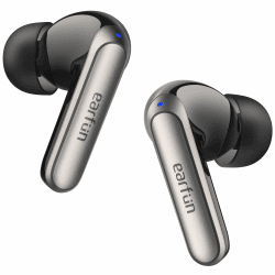 EarFun Air NC 2 Bluetooth Kopfhörer In Ear, Adaptives Hybride Aktives Noise Cancelling Kopfhörer, Hi-Res Audio, LDAC, 3D-Theatermodus, 6 Mikrofone KI Anrufe, 40 Std. Akku, Multipoint, Kabelloses Laden Schwarz