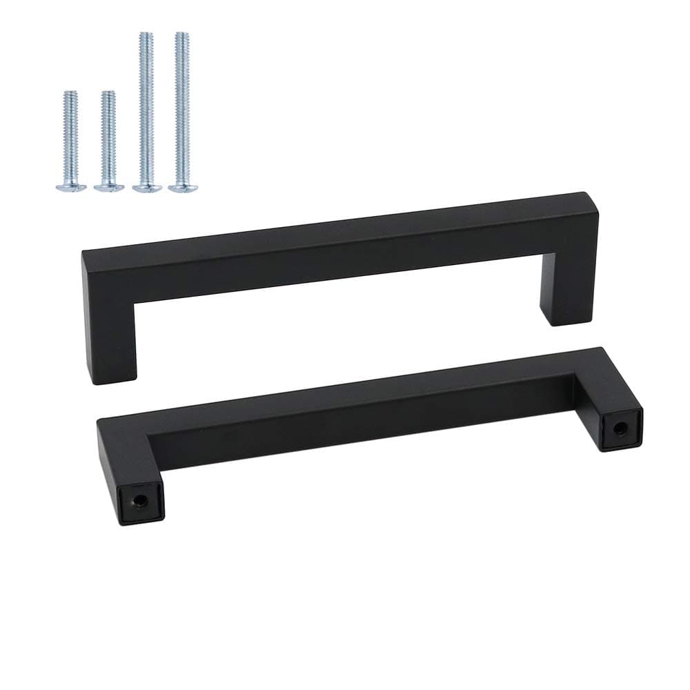 goldenwarm 5 Stück Küchengriff Edelstahl Möbelgriff 160mm -LSJ12BK160 Türgriff Stangengriff Relinggriffe Schrankgriffe Schubladengriffe Modernes Kleiderschrank Griff Bohrlochabstand: 160 mm 5 Stück