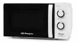 Orbegozo MI 2115 - Mikrowelle mit 20 Liter Kapazität, 6 Leistungsstufen, Timer bis zu 30 Minuten, 700 W, Weiß Ohne Grill. Weiß.