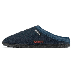 GIESSWEIN Dannheim – Filzpantoffeln, Hausschuhe Damen & Herren, Slipper, Pantoletten, Filz Unisex-Hausschuh aus Wolle‌ 43 EU Nachtblau 514
