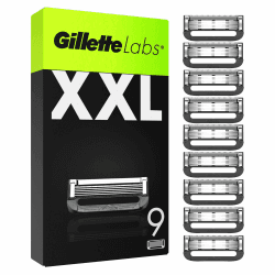 Gillette Labs Ersatzklingen, Kompatibel Mit GilletteLabs Rasierer Mit Reinigungs-Element Und Gillette Heated Razor, 9 Ersatzklingen 9 Klingen