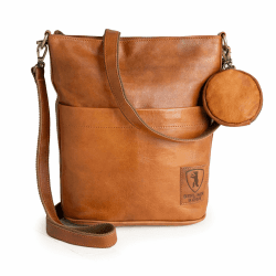 Berliner Bags Vintage Schultertasche Sofia, Umhängetasche aus Leder mit 2 Riemen, Handtasche für Damen - Braun