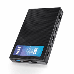 MeLE Mini PC Quieter 4C lüfterloser PC, N100 16GB RAM 512GB ROM, Win11 Pro, Vollfunktionsfähiges USB-C, 4K Triple Display Desktop PC für Zuhause, Büro, Bildung, Astrophotografie Quieter 4C N100 16GB 512GB